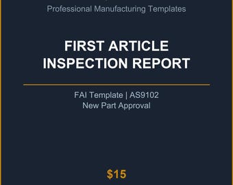 Job Shop Essentials Paket – Erstmusterprüfung, Produktionsbegleitpapier, Wareneingangsprüfung | Teilerückverfolgbarkeit | Sofort-Download