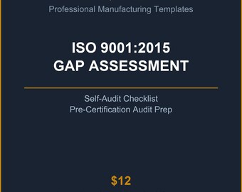 ISO 9001:2015 Gap-Analyse-Arbeitsblatt – Checkliste für die Selbstprüfung kleiner Fertigungsbetriebe (Download)