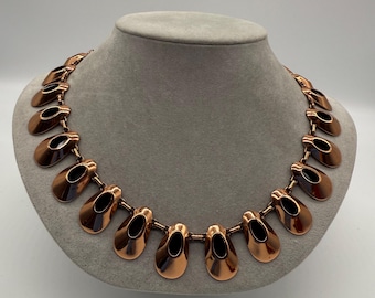 Vintage Renoir Copper "Honeybear" Statement Necklace, with extension chain