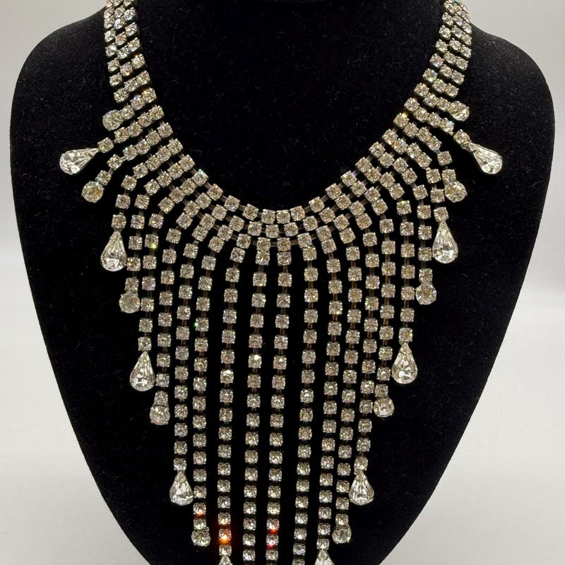 Virtue Twisted Rhinestone Statement Necklace