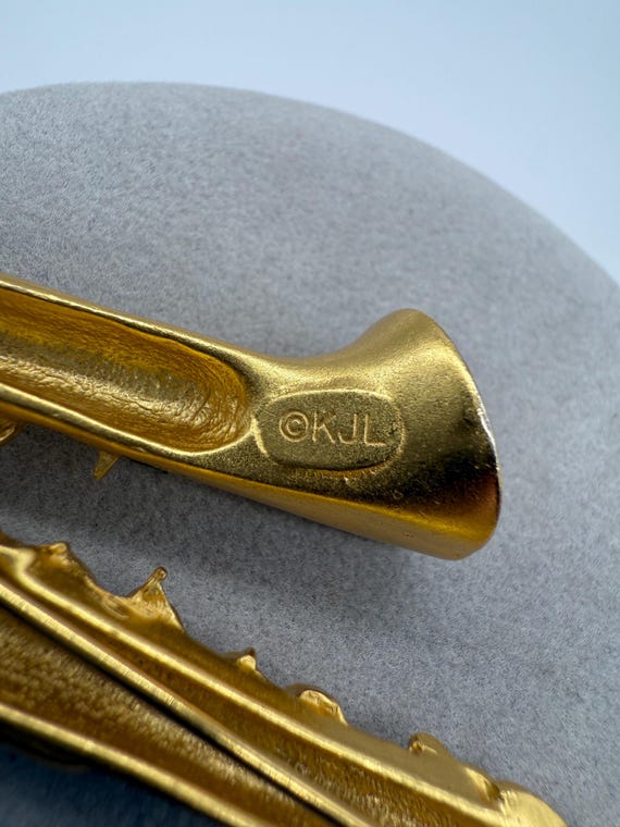 KJL Kenneth Jay Lane Saxophone Instrument Brooch … - image 7