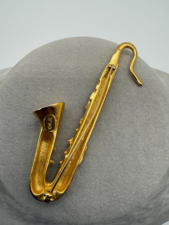 KJL Kenneth Jay Lane Saxophone Instrument Brooch … - image 6
