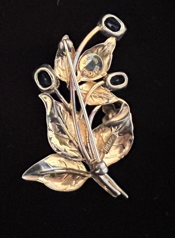 Sterling & Gold Filled Vintage Raleigh Brooch - image 2