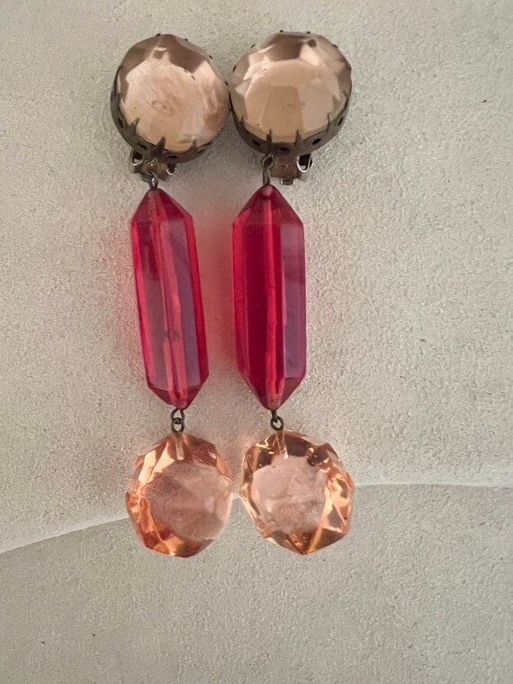 Retro Vintage Clip Earrings Long Statement Clip-on