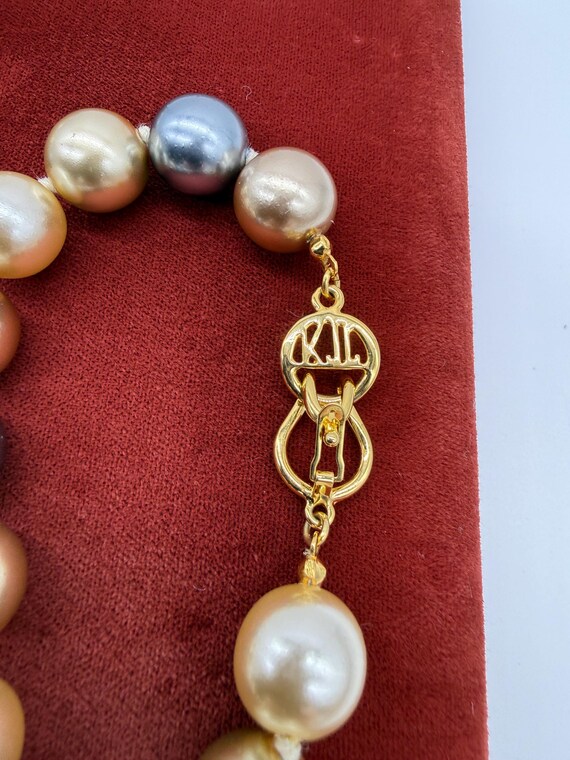 Vintage KJL Kenneth Jay Lane Glass Beaded Necklac… - image 2