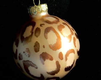 Neutral Leopard Ornament