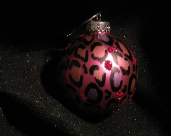 Pink Leopard Ornament