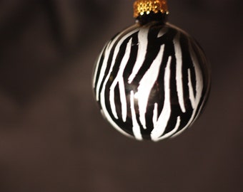 Zebra Print Ornament