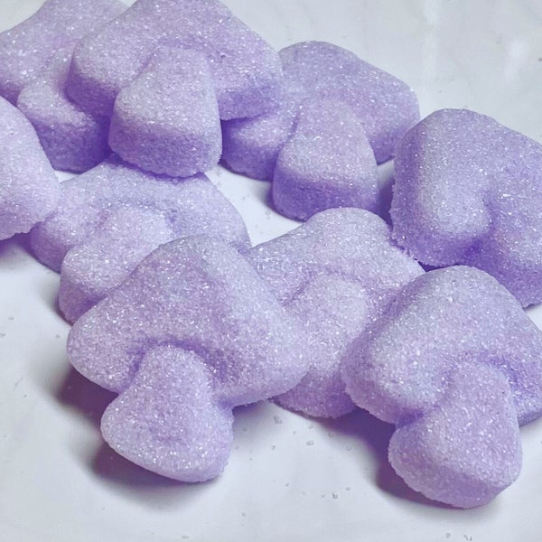 Purple Sugar Mushrooms Cubes Tea Parties Champagne Toasts Tea Bars Coffee diy Favors Baby Shower Foodie Gift