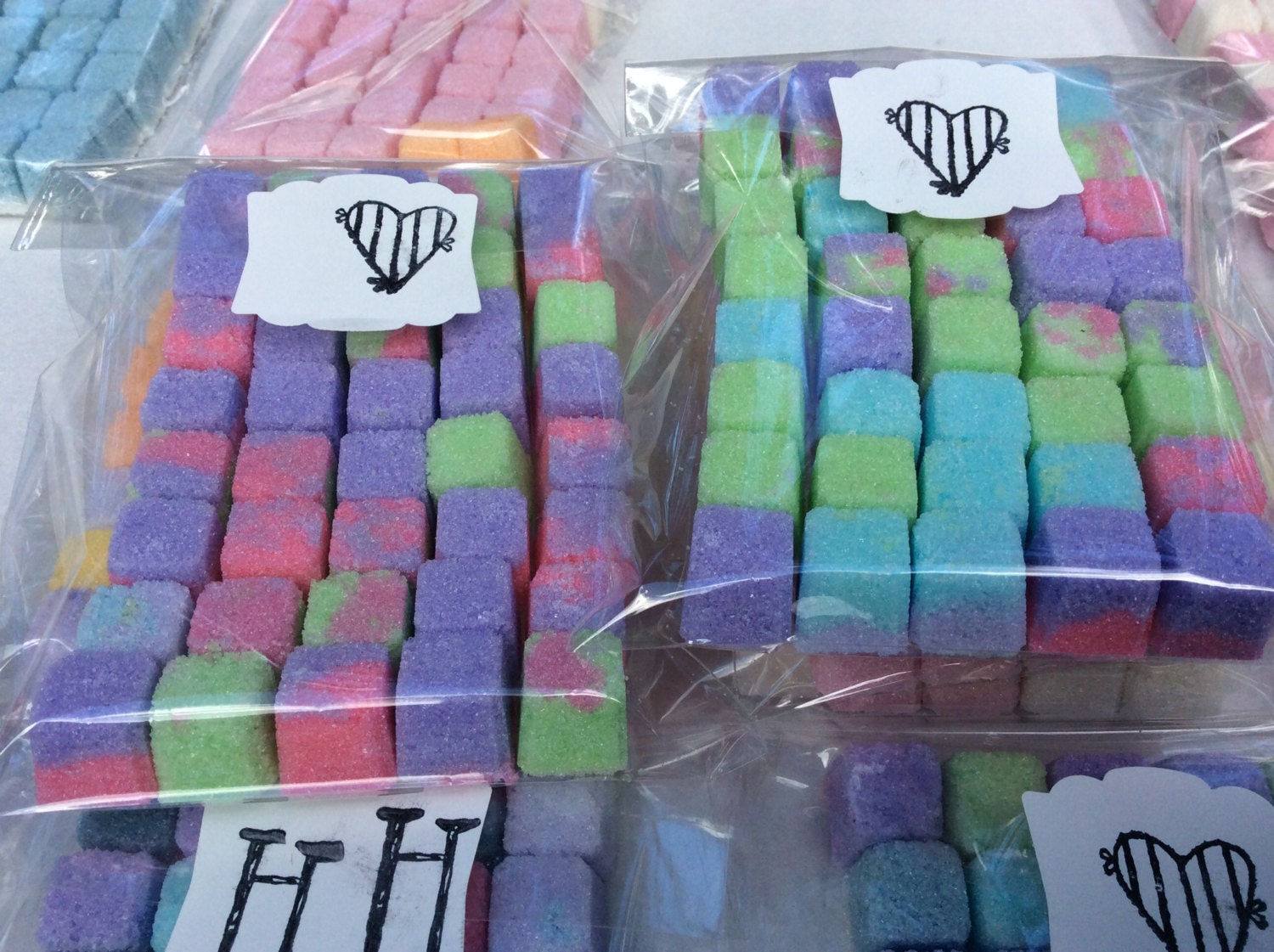 MULTI RAINBOW Colored Sugar Cubes Gift Wrapped 160 servings Etsy