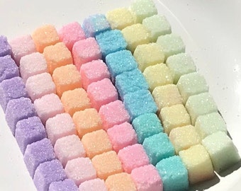 RAINBOW COLORED Sugar Cubes Rainbow Pastel Tea Parties, Champagne Toasts, Tea Bars, diy Favors, Candy Bars, Gift Ideas