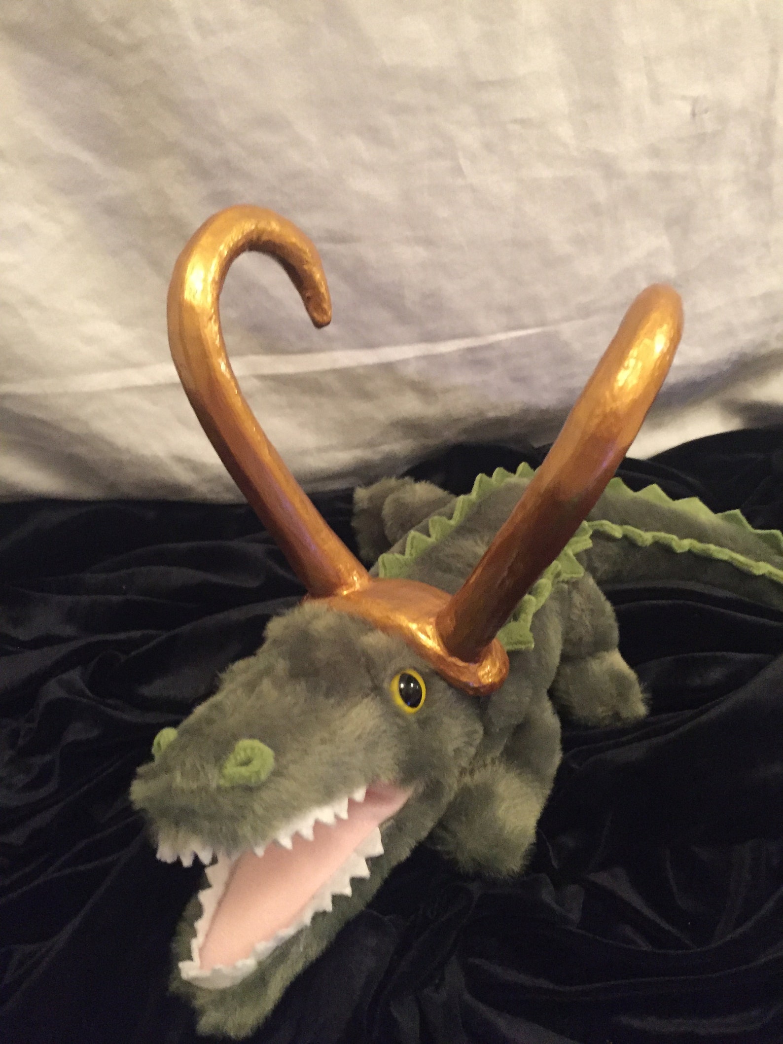 Alligator Loki Headpiece for Small Plush Alligators Made to | Etsy