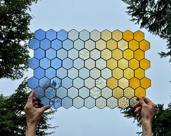 Summer Sunrise Freeform Hexagon Panel