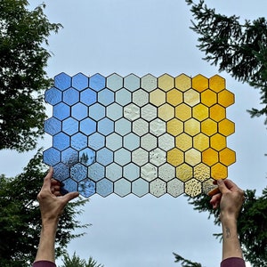 Summer Sunrise Freeform Hexagon Panel