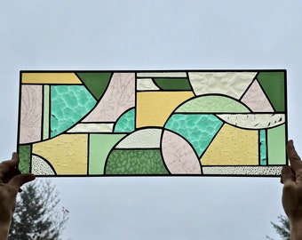 CUSTOM: Art Deco Stained Glass Panel
