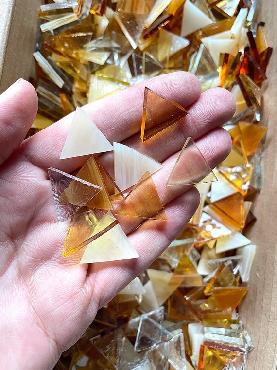 Stained Glass Tiny Triangles FREE SHIPPING