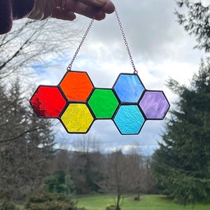 Rainbow Hexagon  • Suncatcher