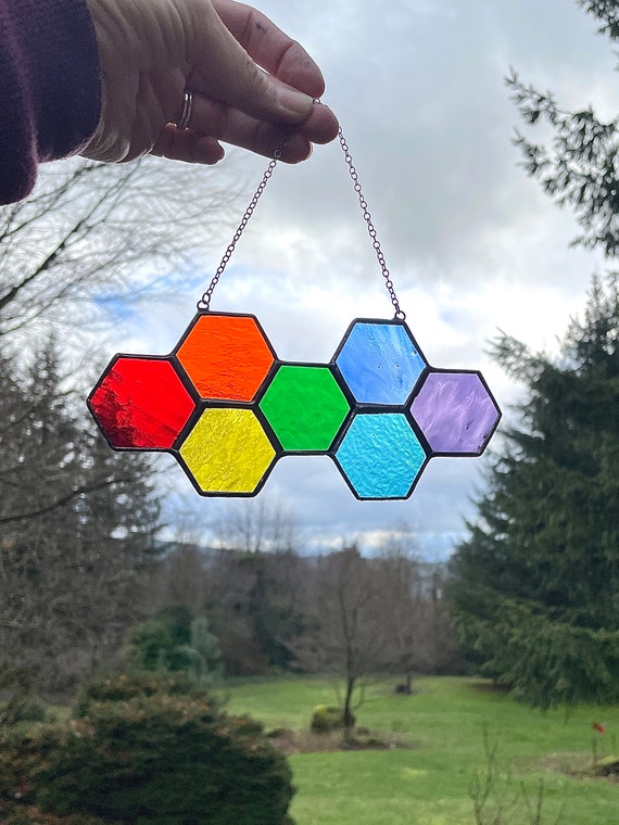 Rainbow Hexagon  • Suncatcher