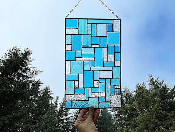 Large Stained Glass Panel CUSTOM : 9" x 14"