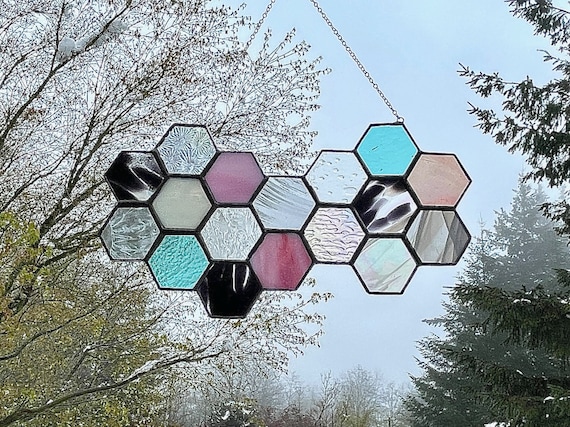 CUSTOM color Honeycomb Suncatcher