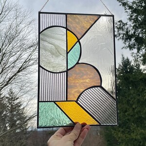 Art Deco Mid Mod Suncatcher Panel image 2
