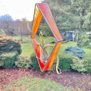 Stained Glass Tapered Diamond Air Plant Holder image 5