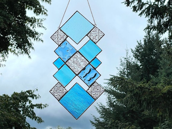 CUSTOM  Diamond Squares • Large Suncatcher Panel