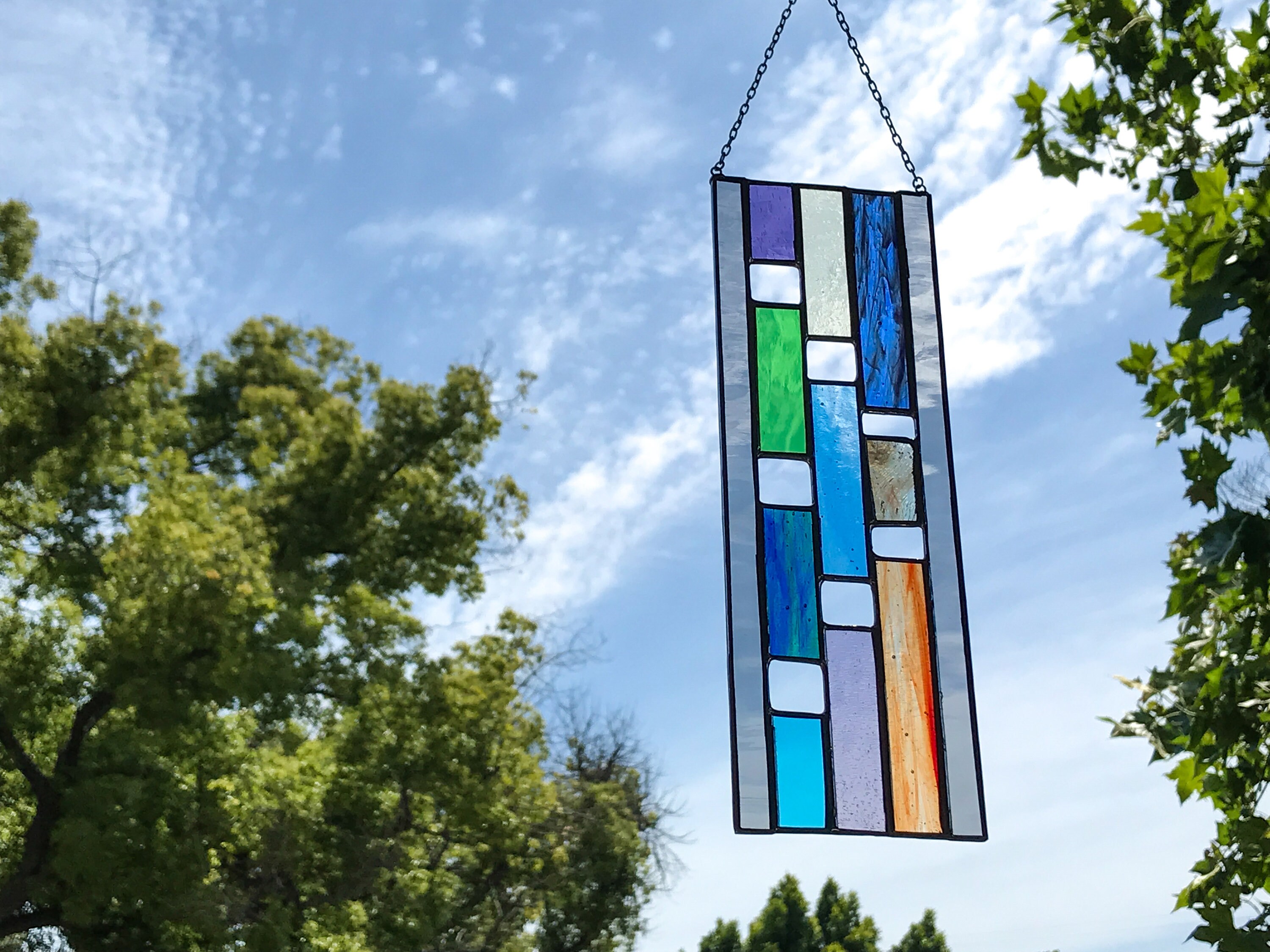 rectangle stained glass panel