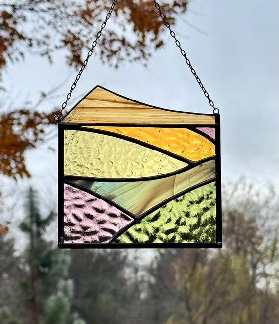 Mini Mountain Landscape • Suncatcher Panel