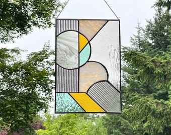 Art Deco Mid Mod • Suncatcher Panel