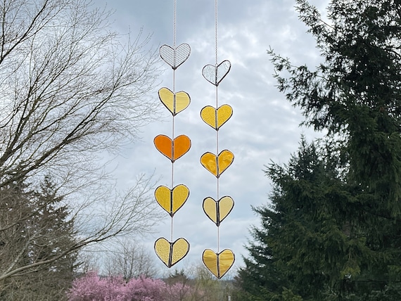 CUSTOM 5 element Heart String • Suncatcher • Wall Hanging