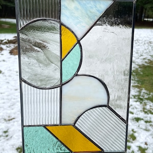 Art Deco Mid Mod Suncatcher Panel image 3