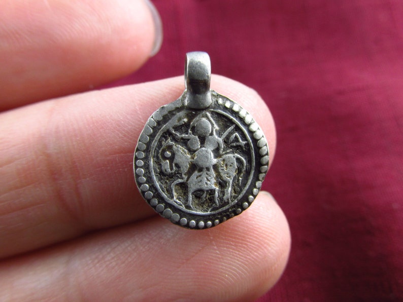Antique Silver Bhumiya Raj Hindu Amulet