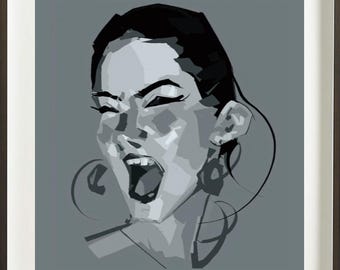 Custom， Hand-drawn，Animation style， Portrait  based on a photo template,   digital