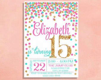 sparkle invitations etsy