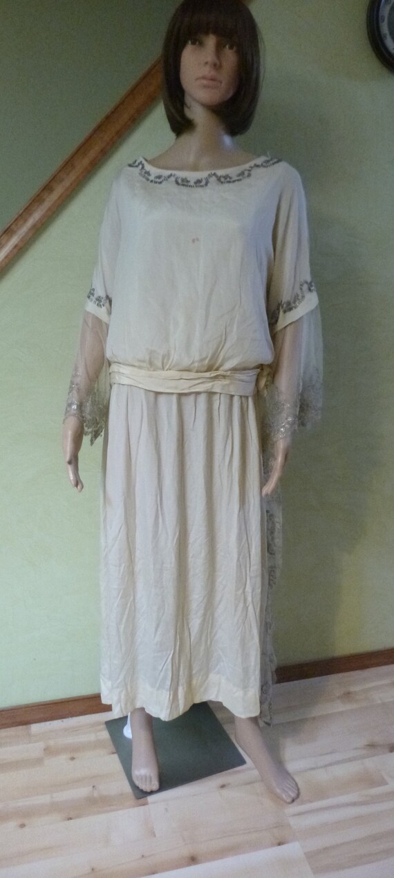 Handmade 1920s and 30s Art Deco Style Crepe (Crep