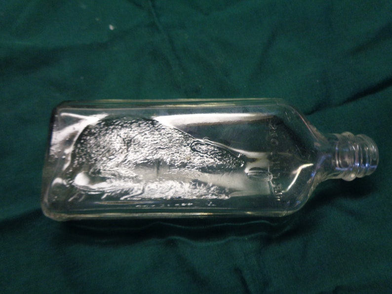 Vintage Collectible Embossed Rat Poison Bottle Etsy