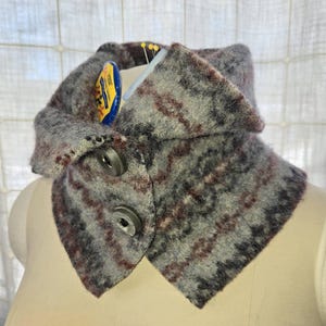 Felted wool cowls w buttons or pin 6 available