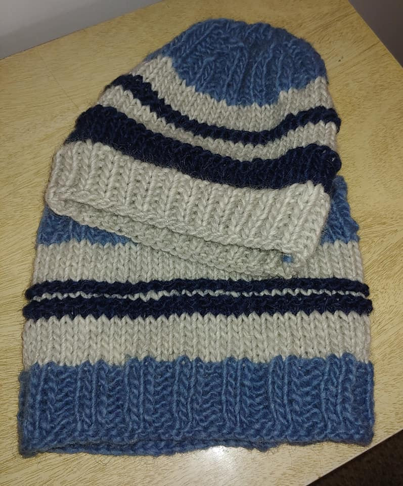 Lopi wool yarn Handknit hat and cowl Etsy