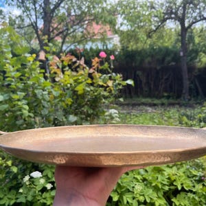 Collini Austria Signed Brass Tray, Mid-Century Modern Handled Serving Decor, Bar Cart image 6