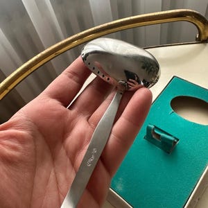 Vintage Sola Stainless Steel Tea Strainer Spoon, Dutch 1960s, Unused in Box image 4