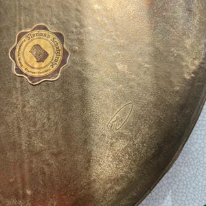 Collini Austria Signed Brass Tray, Mid-Century Modern Handled Serving Decor, Bar Cart image 10