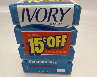 Vintage ivoorzeep "IT FLOATS" maat 3,5 oz Repen Procter & Gamble NOS 4-pack