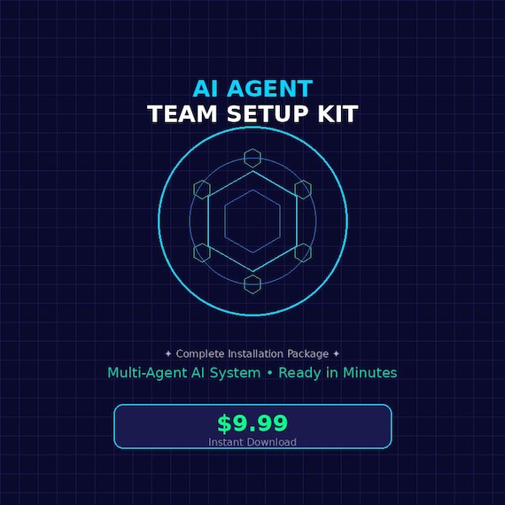 AI Agent Team Setup Kit - Multi-Agent Automation Install | ChatGPT Workflow Builder | Digital PDF Guide