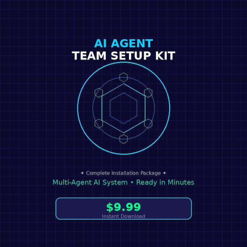 AI Agent Team Setup Kit - Multi-Agent Automation Install | ChatGPT Workflow Builder | Digital PDF Guide image 1