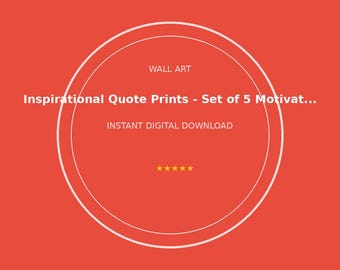 Inspirational Quote Prints Set of 5 | Motivational Posters Wall Art | Positive Affirmations Home Decor | Digital Download