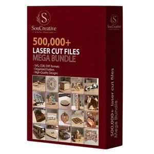 Méga pack de fichiers SVG DXFr | 500 000 motifs pour diode, CO2, fibre | Lightburn, Xtool compatible | Gravure et découpe laser créative