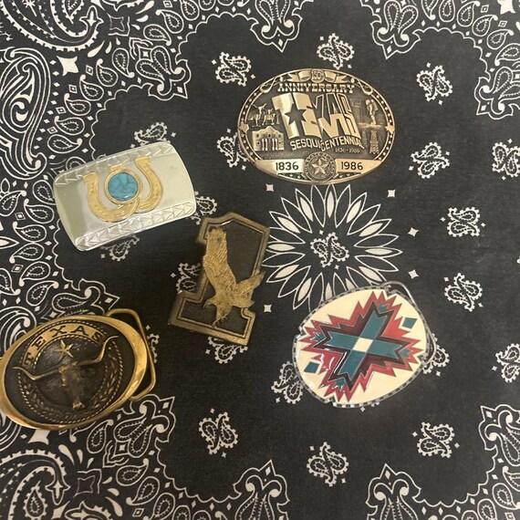 Western Wear Belt Buckles Lot of 5 - image 2