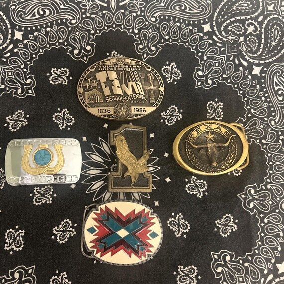 Western Wear Belt Buckles Lot of 5 - image 1