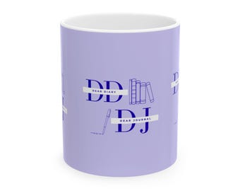 Book Lover DDJ Monogram Mug | Ceramic Coffee Cup
